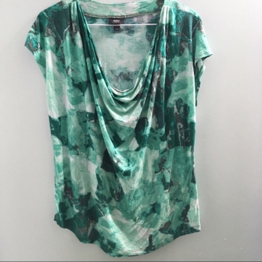 Green Patterned Women's Top